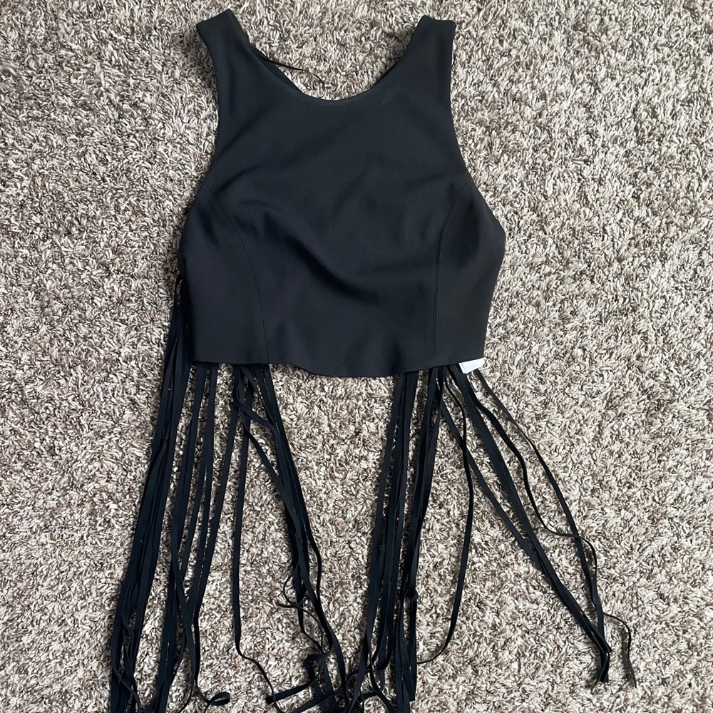 Zara black crop top new without tag